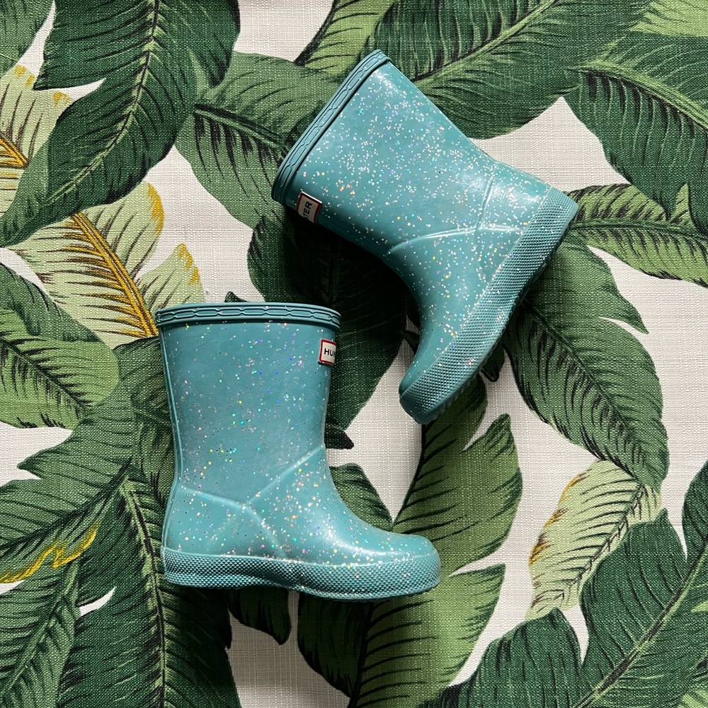 Hunter • Girls Glitter Rain Boots • Girls Sz 8